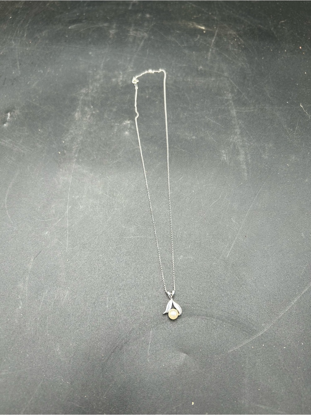 DEC 14kgf Pearl Drop Pendant Necklace - White Pearl